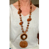 Collier PABLO long marron  - Francine BRAMLI Paris