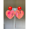 LOVE coeur rouge brique - Francine BRAMLI Paris