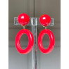 MILA Créoles rouge - Francine BRAMLI Paris