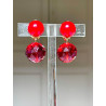DISCO Cristal rouge facetté - Francine BRAMLI Paris