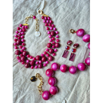 ROXY perles rose/Bx - Francine BRAMLI Paris