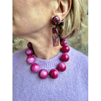 ROXY perles rose/Bx - Francine BRAMLI Paris
