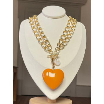 CHARMS coeur Jaune - Francine BRAMLI Paris
