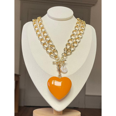 CHARMS coeur Jaune - Francine BRAMLI Paris