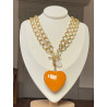 CHARMS coeur Jaune - Francine BRAMLI Paris