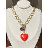 CHARMS coeur Orange pm - Francine BRAMLI Paris