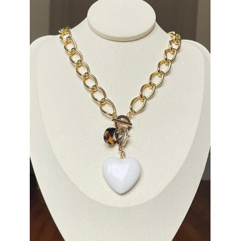 CHARMS coeur Blanc pm - Francine BRAMLI Paris