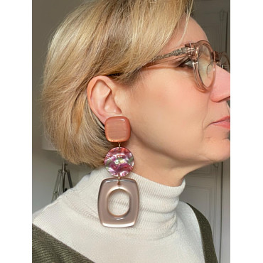 NICKY LG beige bordeaux vert - Francine BRAMLI Paris