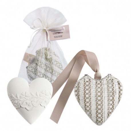 Boite Coeur + Décor Parfumé VOILE DE LIN - MATHILDE M