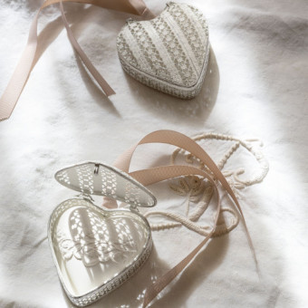 Boite Coeur + Décor Parfumé VOILE DE LIN - MATHILDE M