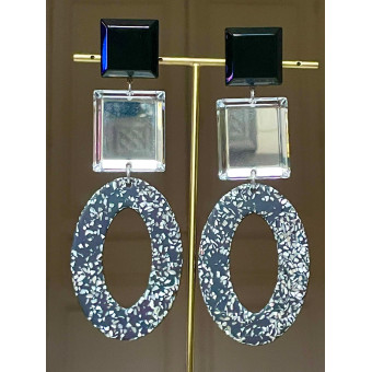 MIRAY miroir, noir & nacre - Francine BRAMLI Paris