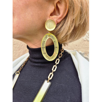 MUSCADE Jaune Miroir laser - Francine BRAMLI Paris