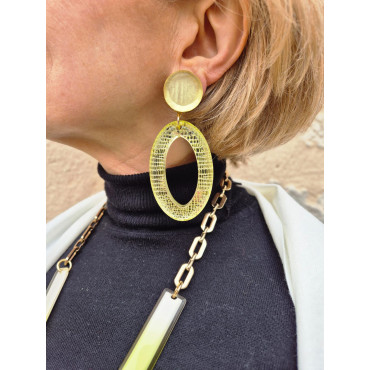MUSCADE Jaune Miroir laser - Francine BRAMLI Paris