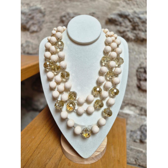 Collier REGIS Ivoire 3 rangs - Francine BRAMLI Paris