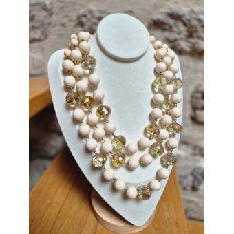 Collier REGIS Ivoire 3 rangs - Francine BRAMLI Paris