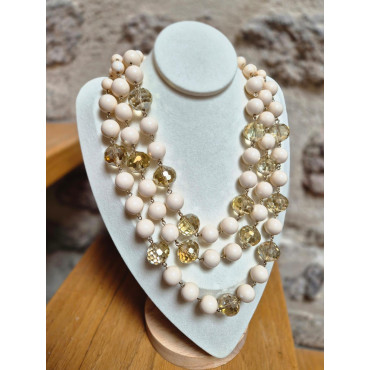 Collier REGIS Ivoire 3 rangs - Francine BRAMLI Paris