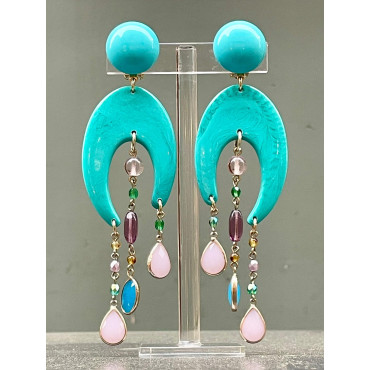 CONSTANCE turquoise rose - Francine BRAMLI Paris