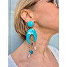 CONSTANCE turquoise rose - Francine BRAMLI Paris