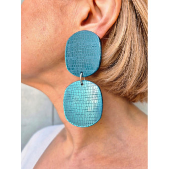 GIRAFE bleu motif python - Francine BRAMLI Paris