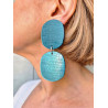 GIRAFE bleu motif python - Francine BRAMLI Paris