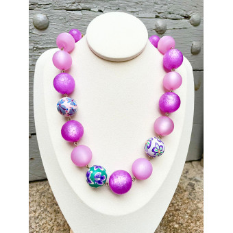 DYLAN perles violette - Francine BRAMLI Paris