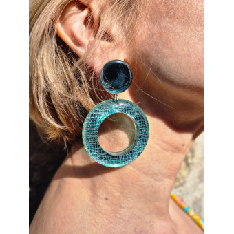 CELESTINE créole turquoise OP - Francine BRAMLI Paris