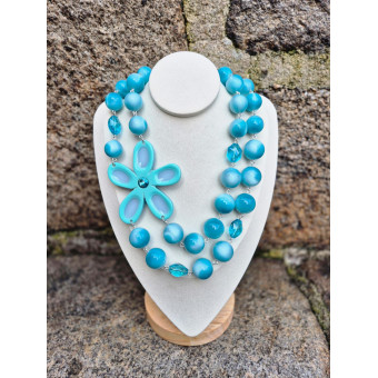 Collier KOPSIA bleu - Francine BRAMLI Paris
