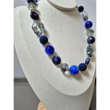 Collier RUDDY bleu - Francine BRAMLI Paris