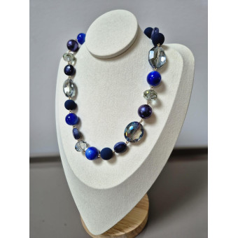 Collier RUDDY bleu - Francine BRAMLI Paris