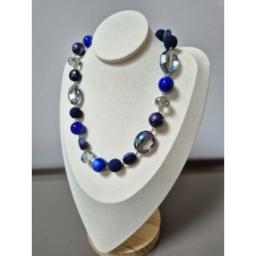 Collier RUDDY bleu - Francine BRAMLI Paris