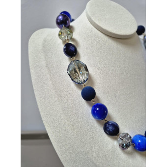 Collier RUDDY bleu - Francine BRAMLI Paris