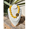Collier DYLAN perles jaunes  & doré - Francine BRAMLI Paris