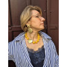 Collier DYLAN perles jaunes  & doré - Francine BRAMLI Paris