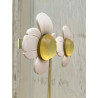 FLORAL L Beige & jaune - Francine BRAMLI Paris