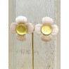 FLORAL L Beige & jaune - Francine BRAMLI Paris