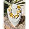 Collier KENNY Maillons Jaune, blanc & doré - Francine BRAMLI Paris