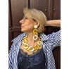Collier KENNY Maillons Jaune, blanc & doré - Francine BRAMLI Paris