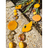 Sautoir ALBAN Jaune safran - FRANCINE BRAMLI Paris collier