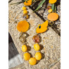 Sautoir ALBAN Jaune safran - FRANCINE BRAMLI Paris collier