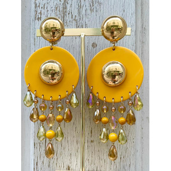 PAMPILLE jaune safran & doré - Francine BRAMLI Paris