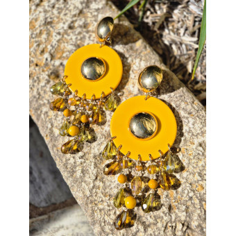 PAMPILLE jaune safran & doré - Francine BRAMLI Paris