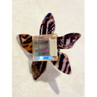 BAGUE Fleur acétate - Francine BRAMLI Paris
