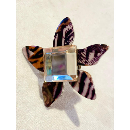 BAGUE Fleur acétate - Francine BRAMLI Paris