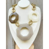 Collier LOÏC Taupe grège - Francine BRAMLI Paris