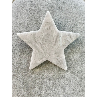 Broche ÉTOILE gris & blanc - Francine BRAMLI Paris