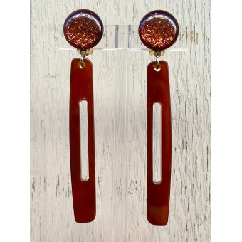 BLOSSOM marron & pailleté - Francine BRAMLI Paris
