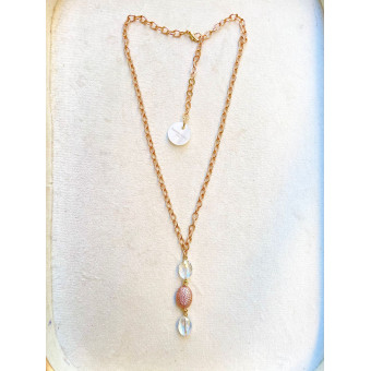 Collier CAURI rose - Francine BRAMLI Paris
