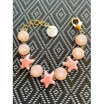 Bracelet PAPILLON étoile rose - Francine BRAMLI Paris