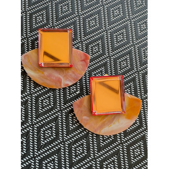 LUNA ambre Miroir rose - Francine BRAMLI Paris