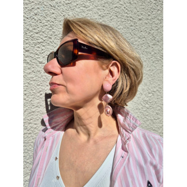 BAYA Rose Perles Majorque - Francine BRAMLI Paris